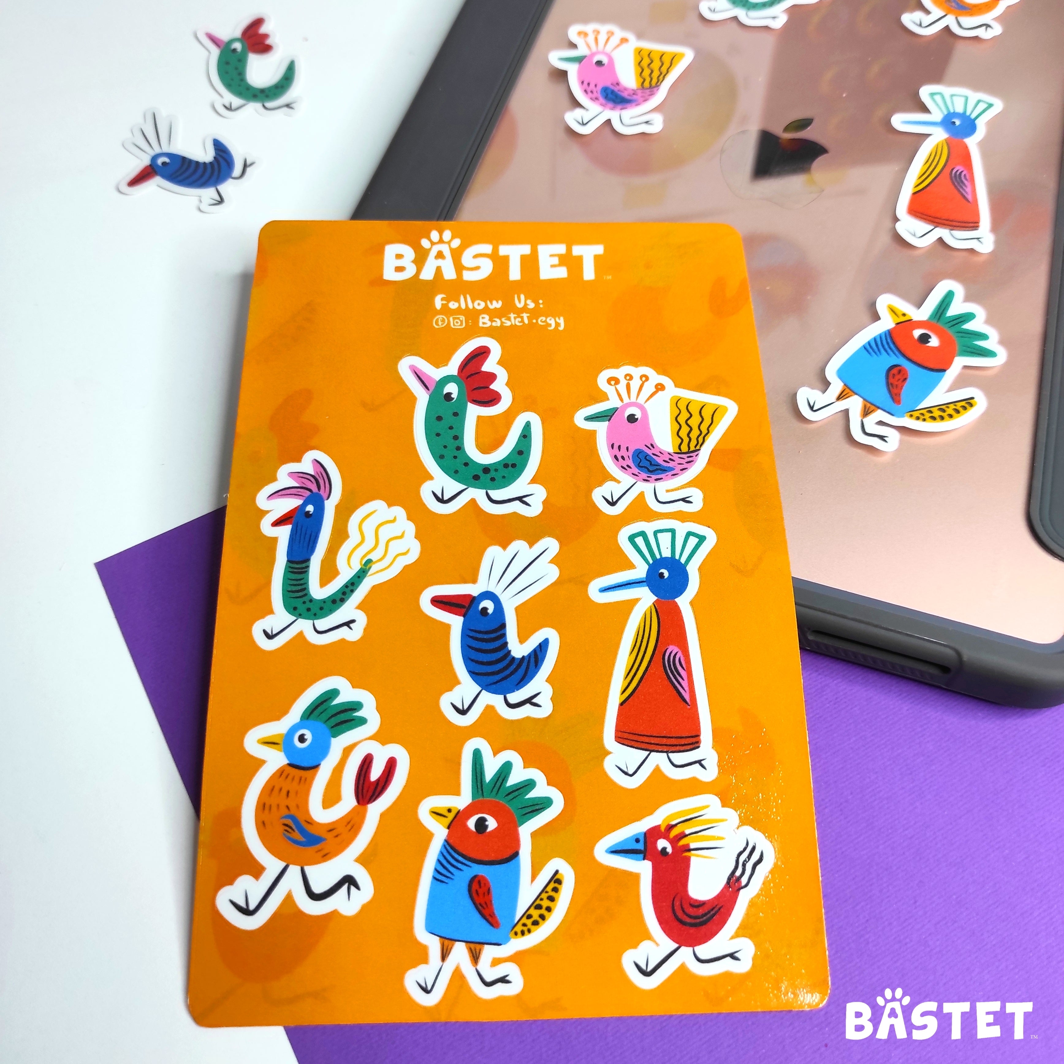 Birds Laptop Stickers Sheet