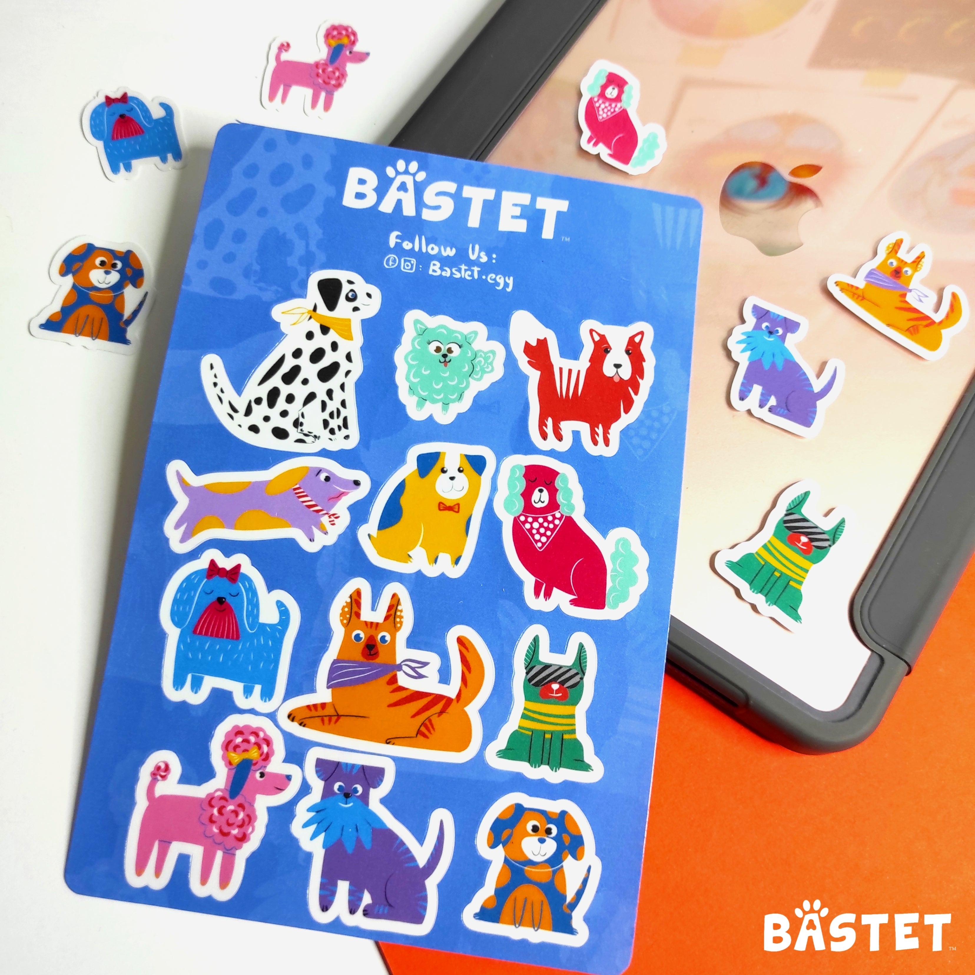 Dogs Laptop Stickers Sheet