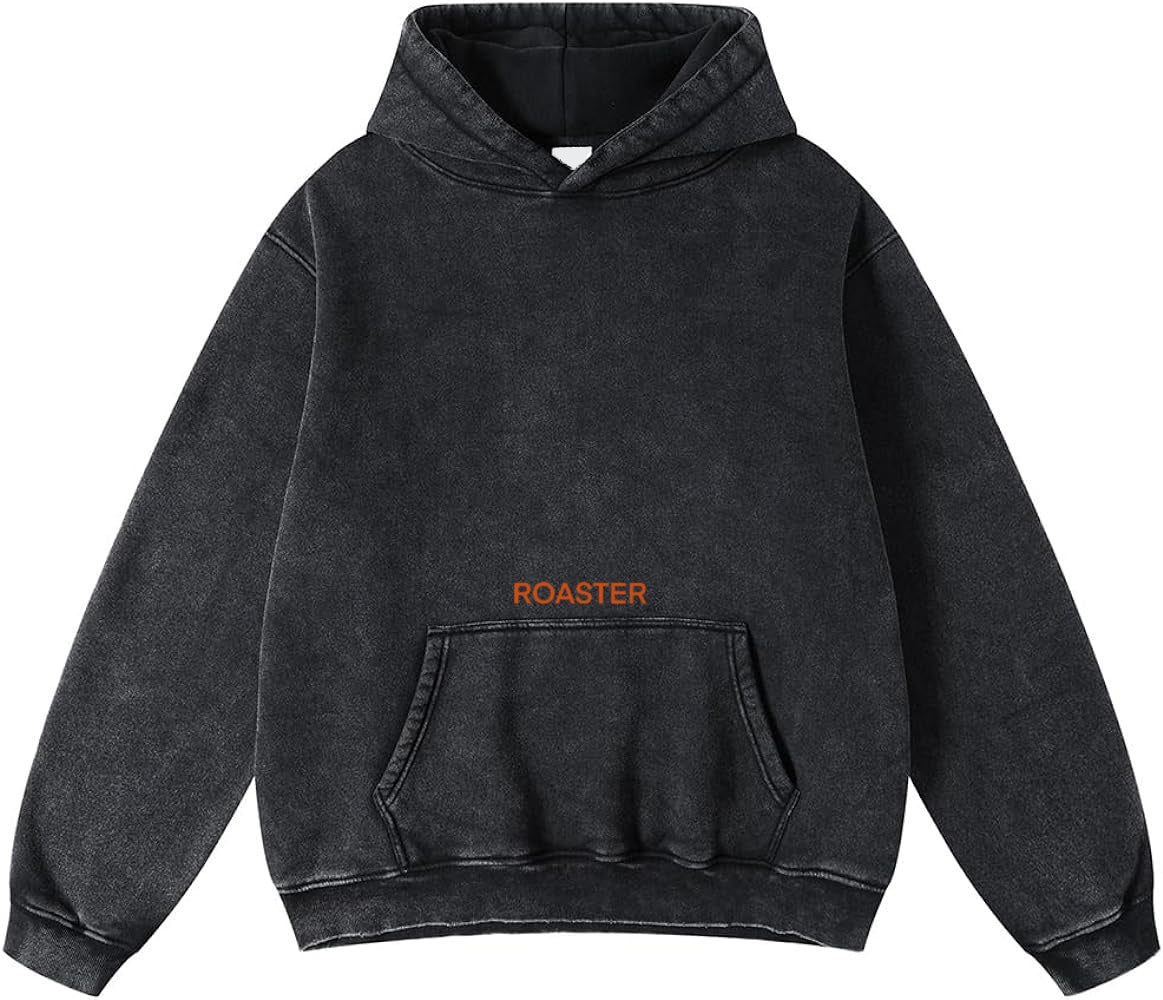 Roaster Oversized Washed Gray Hoodie