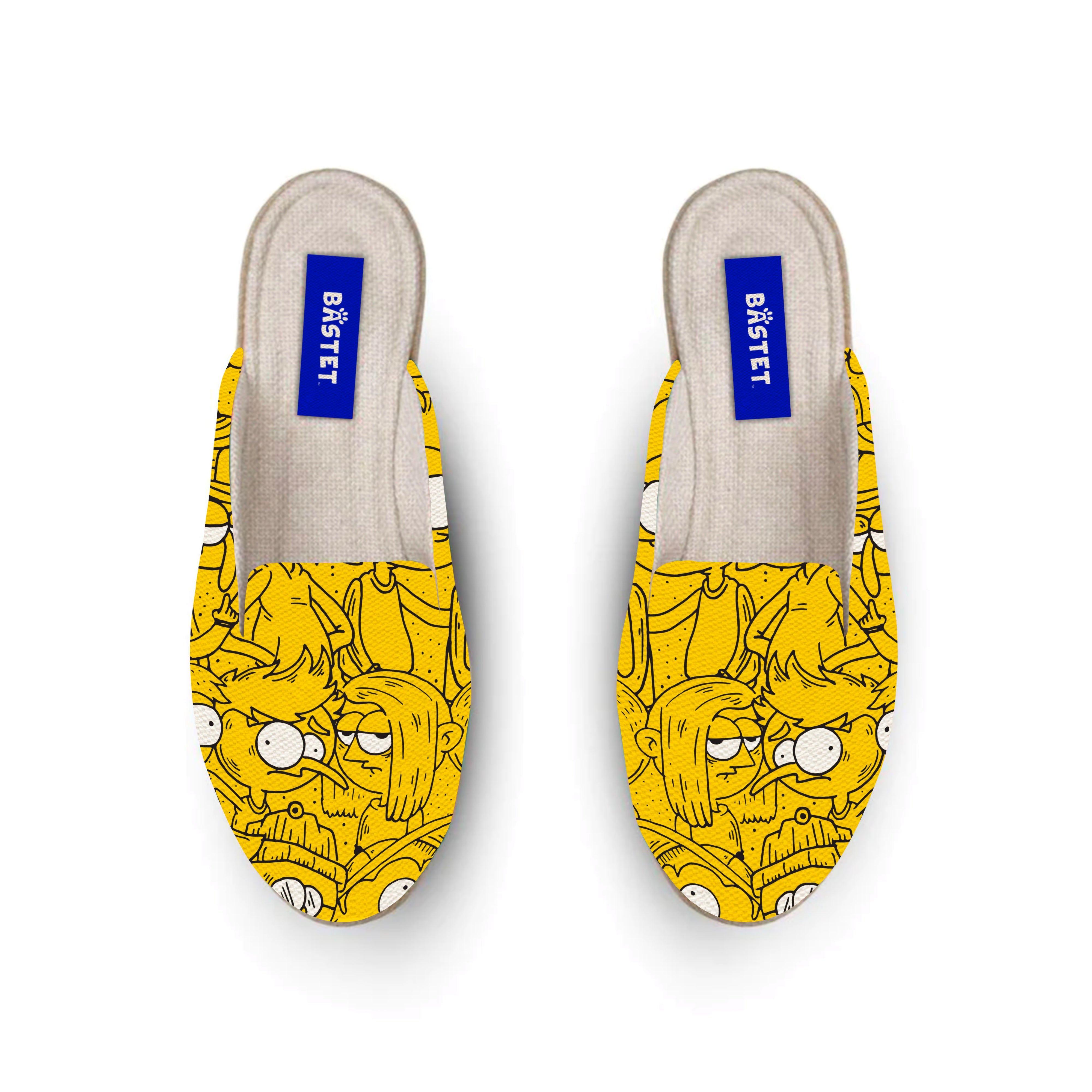 Yellow Faces Mules