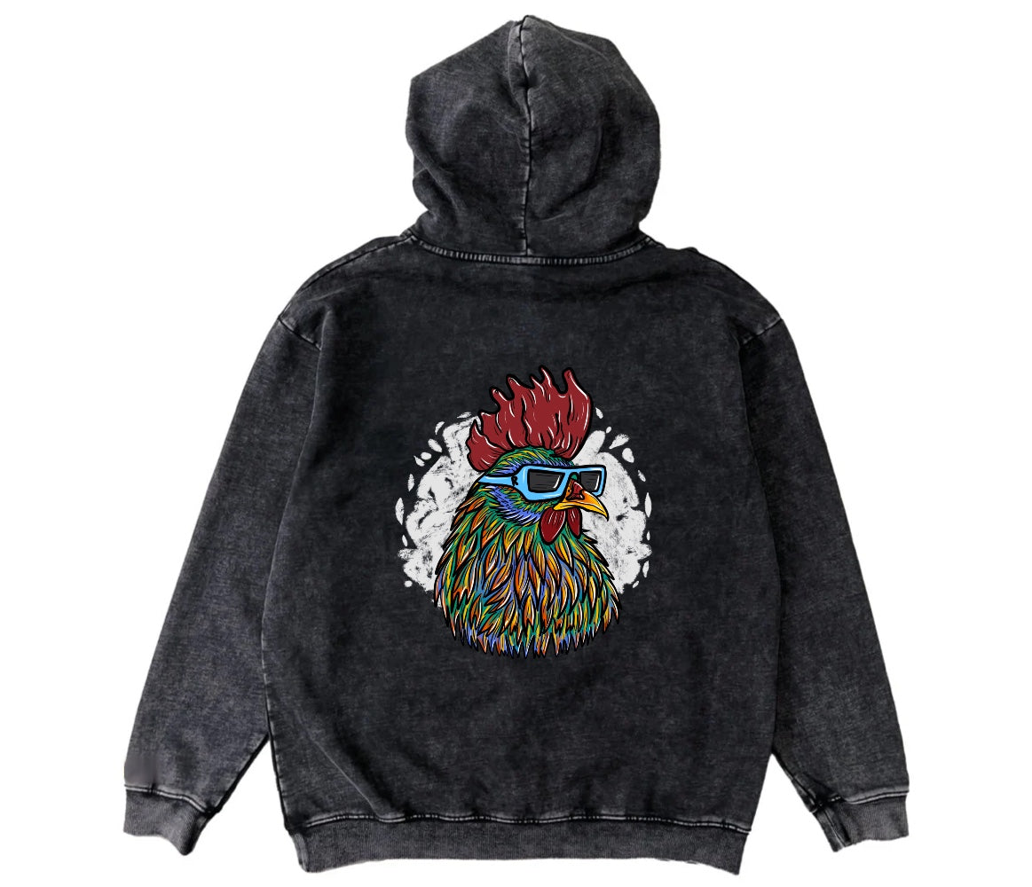 Roaster Oversized Washed Gray Hoodie