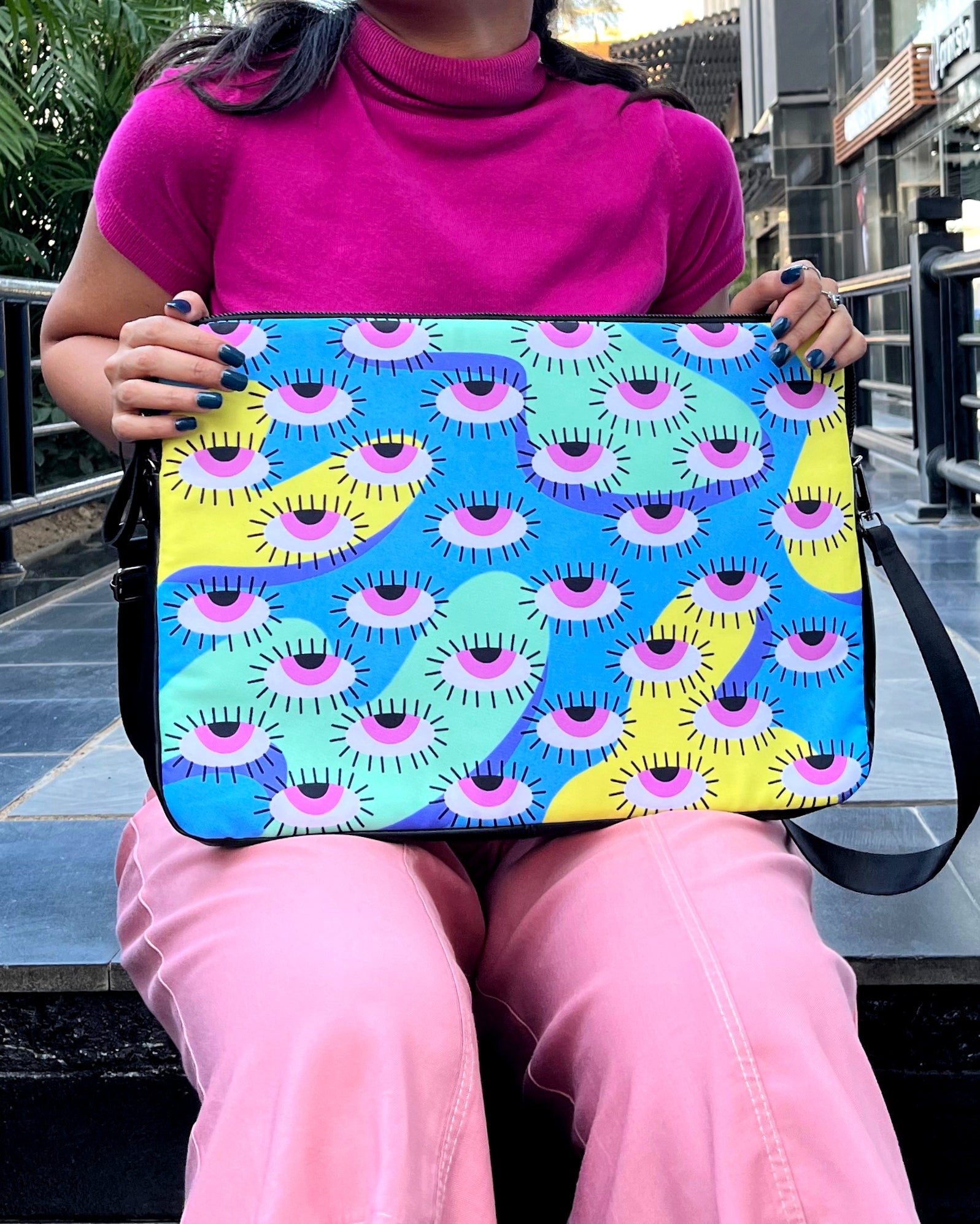 Pink Eyes Laptop Sleeve