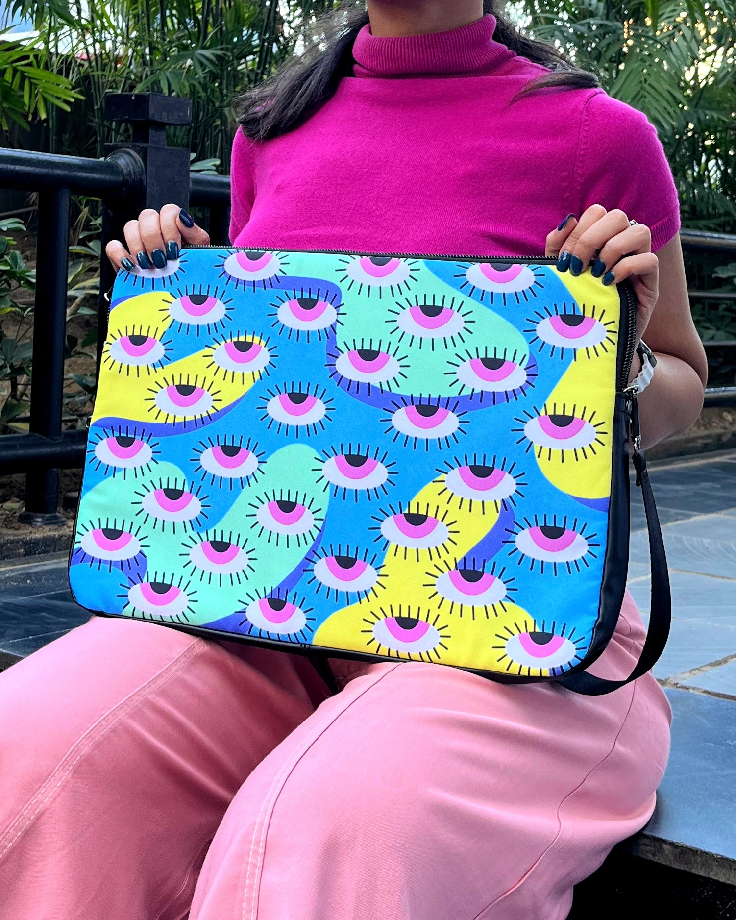 Pink Eyes Laptop Sleeve