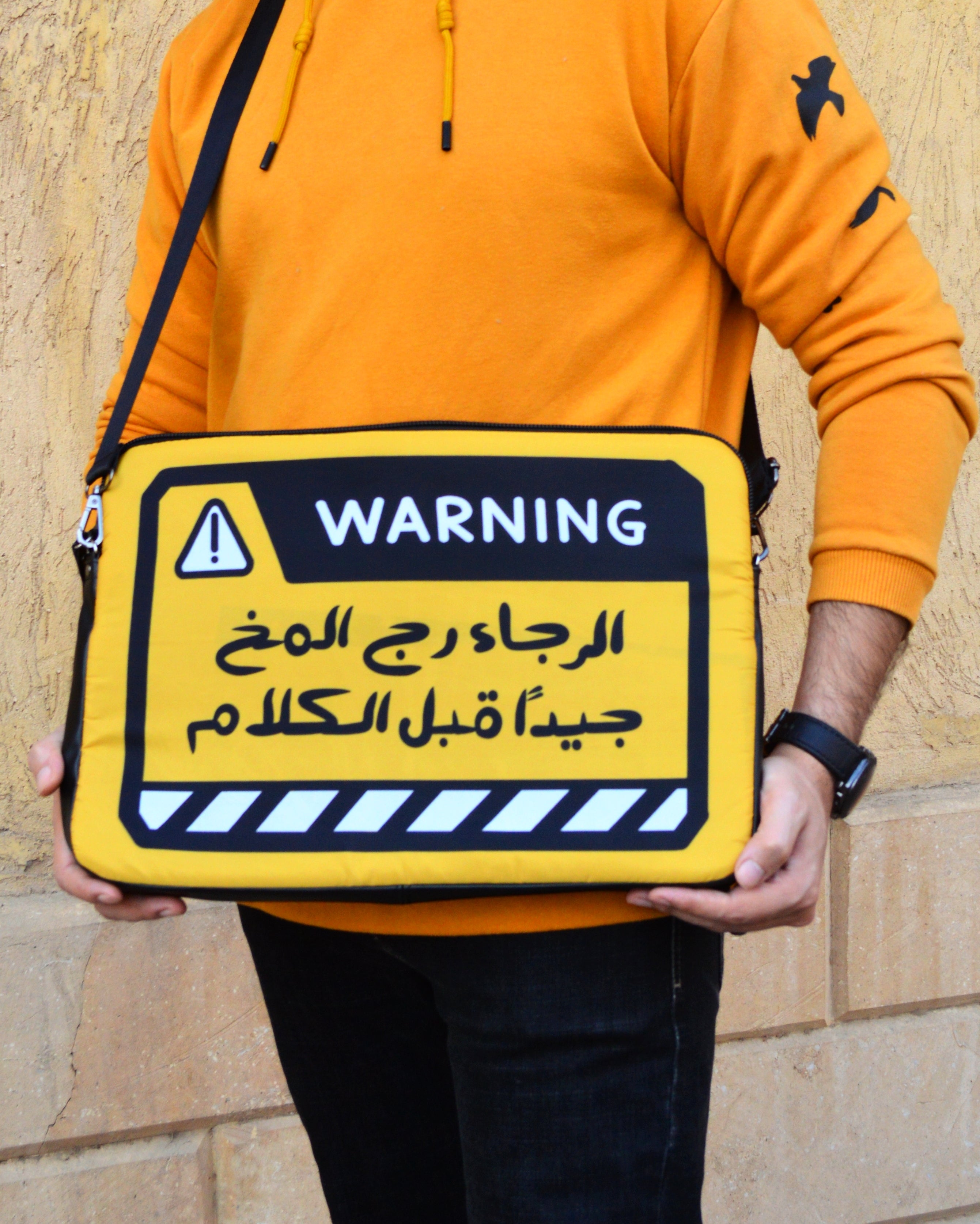 Warning Sign Laptop Sleeve