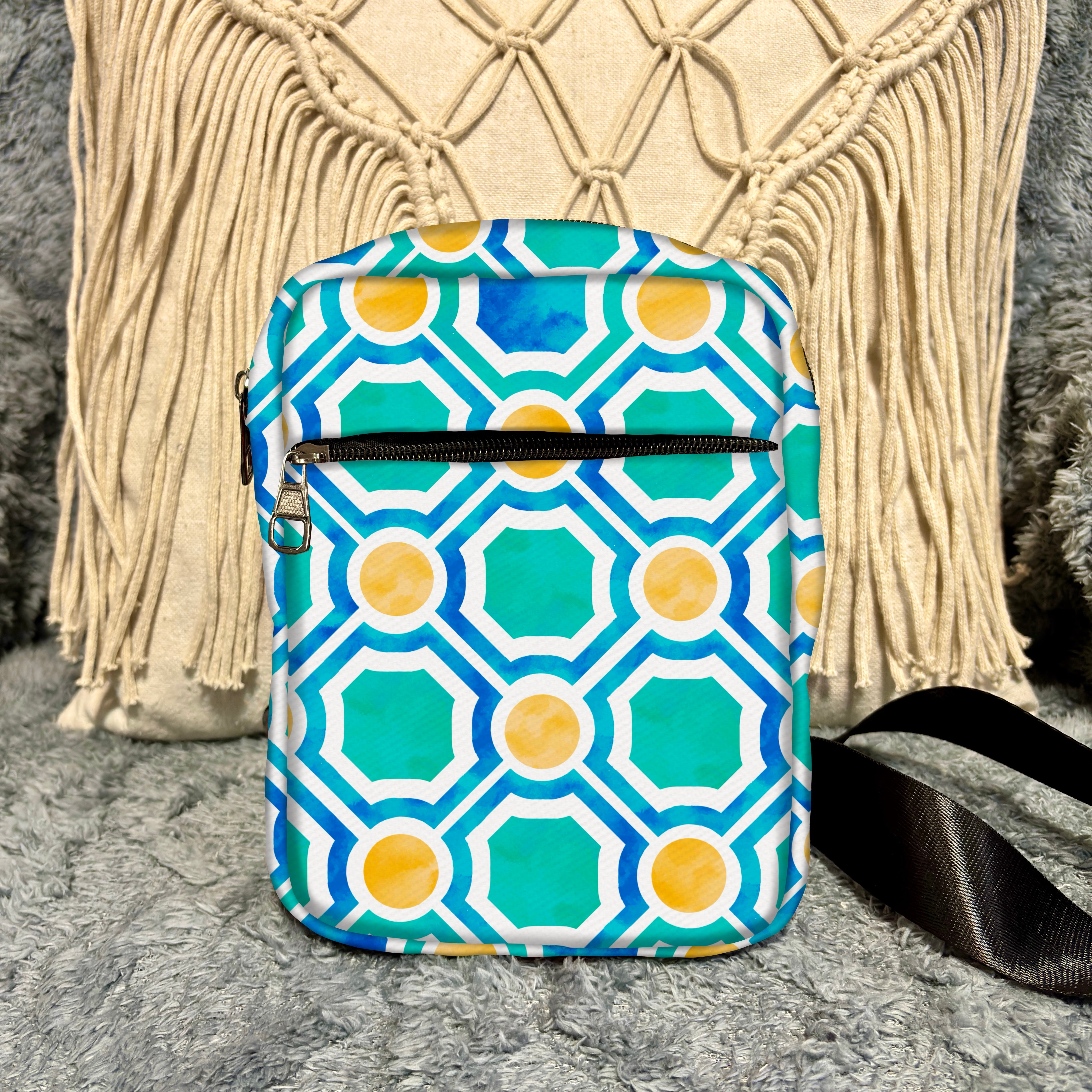 Aqua Mosaic Crossbag