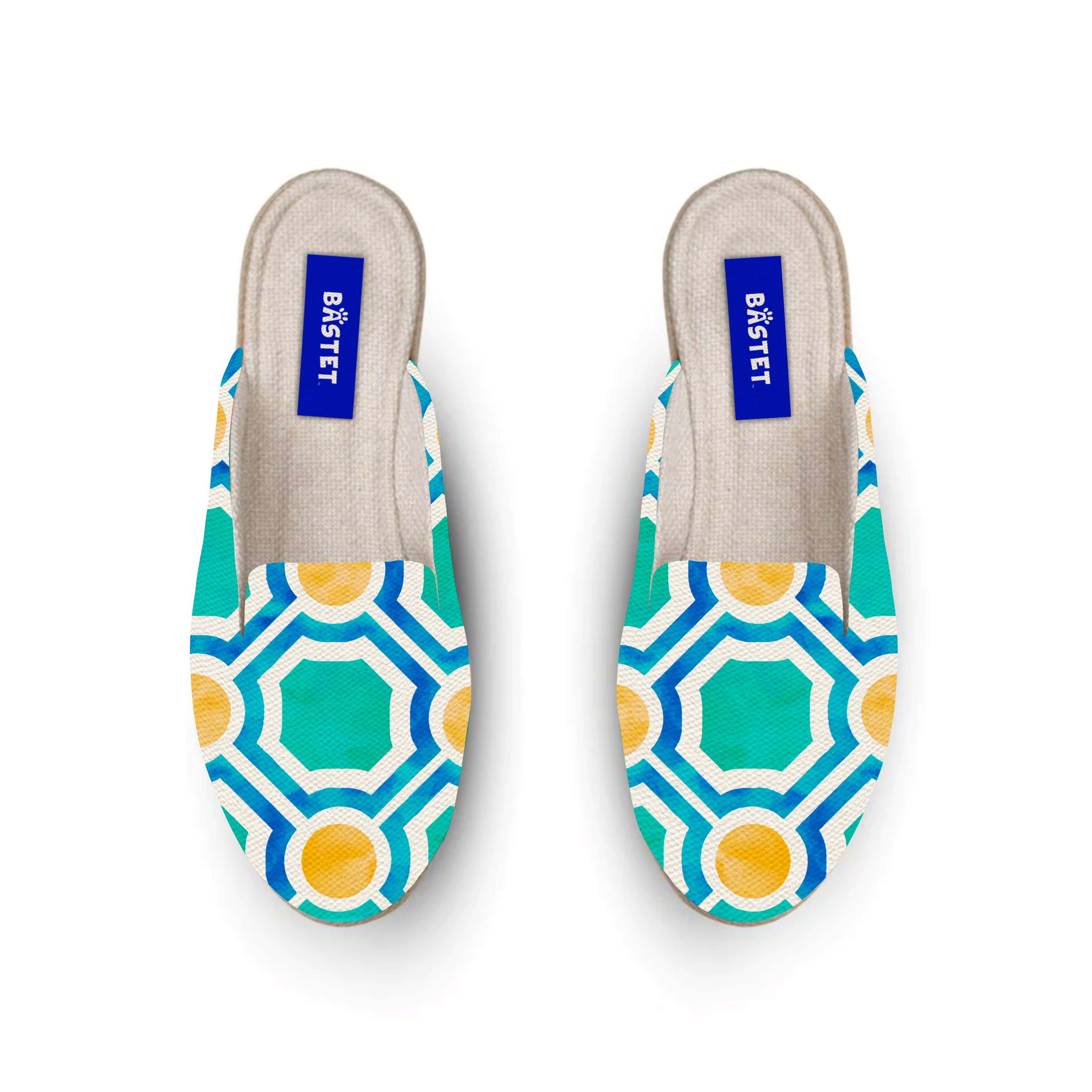 Aqua Mosaic Mules