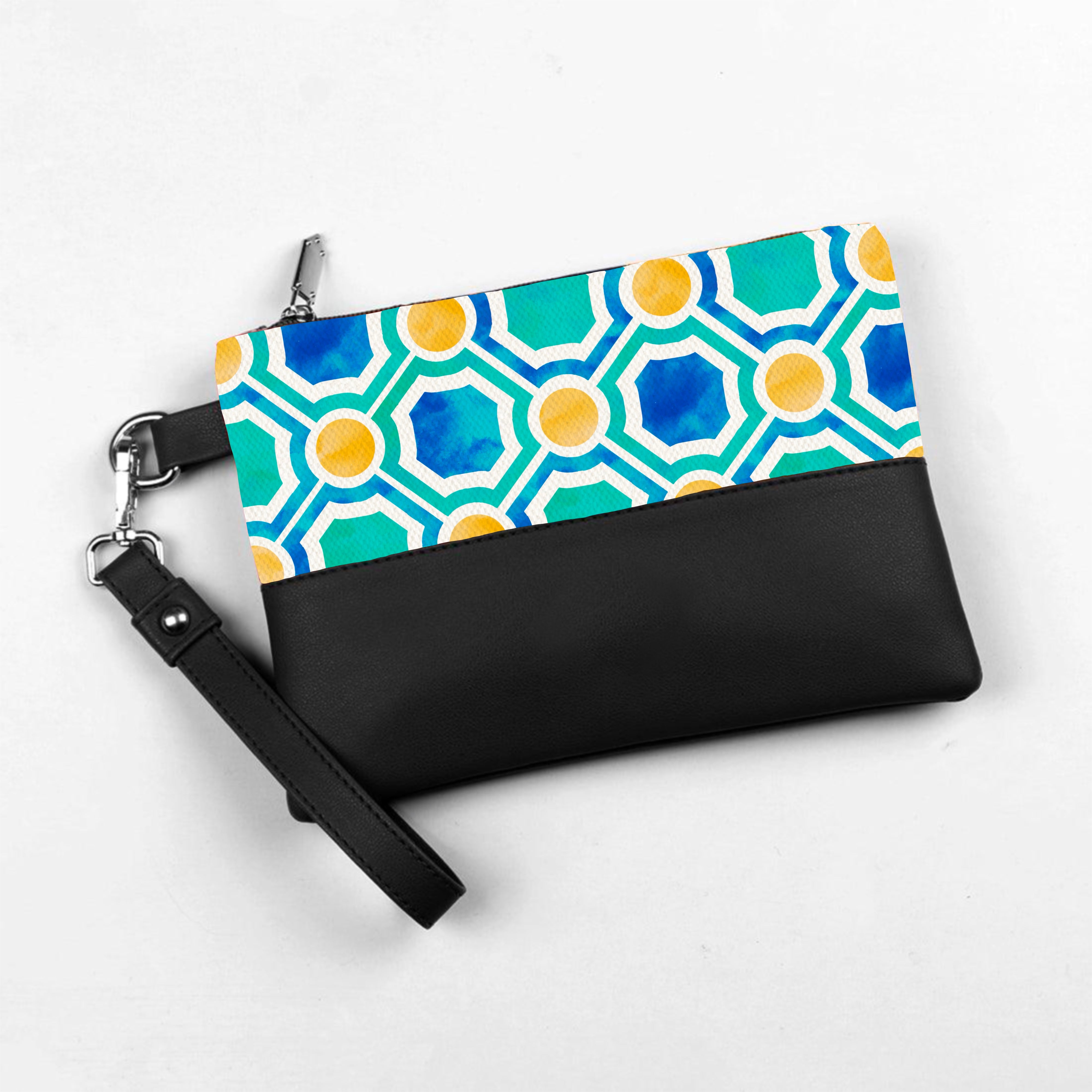 Aqua Mosaic Clutch