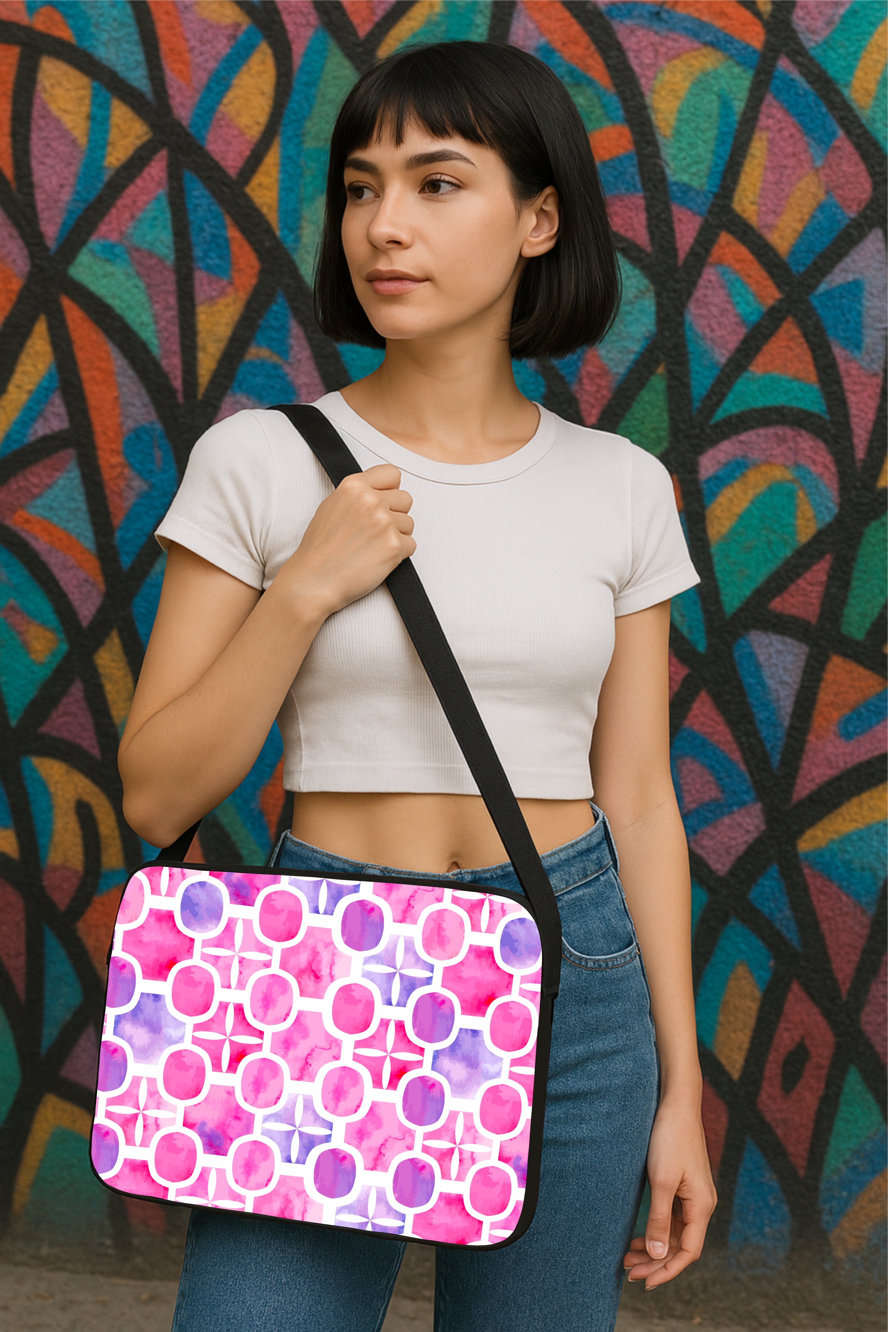 Lavender Tiles Laptop Sleeve