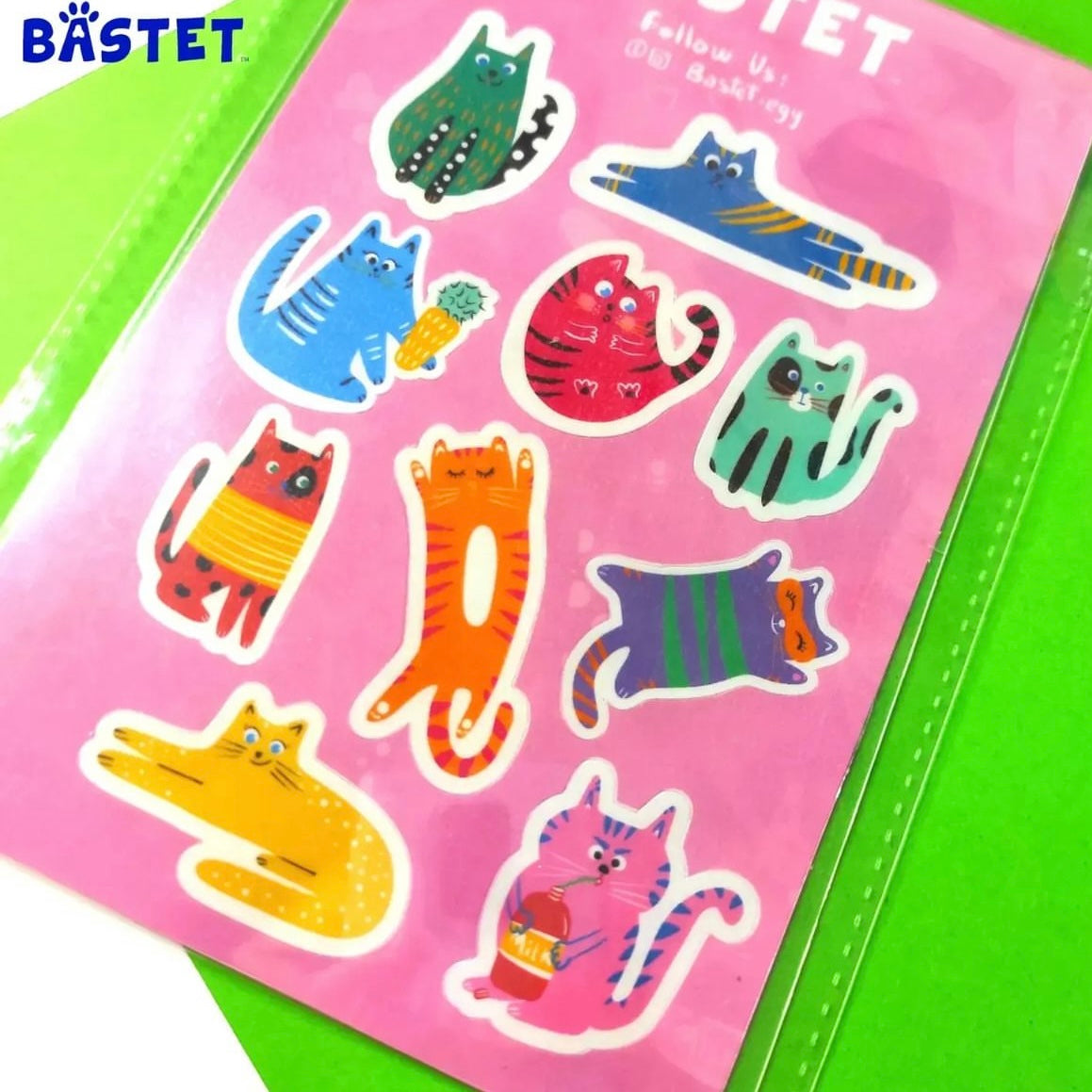 Cats Laptop Stickers Sheet