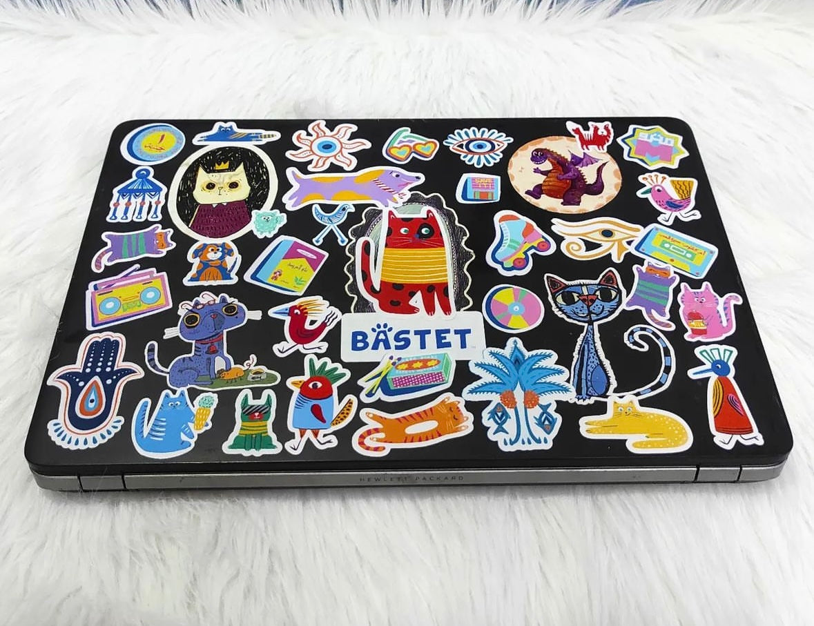 Cats Laptop Stickers Sheet