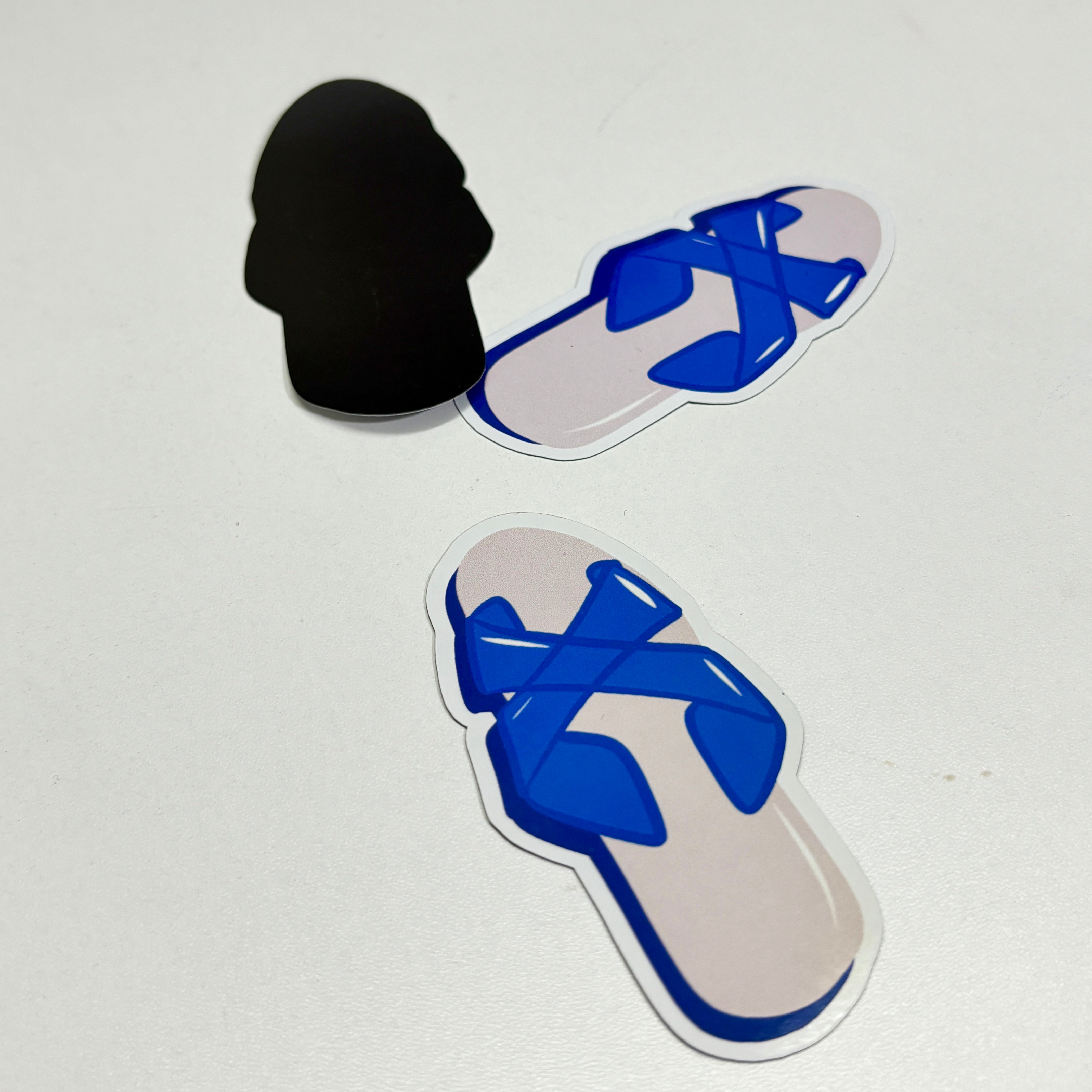 Blue slipper Magnetic Stickers