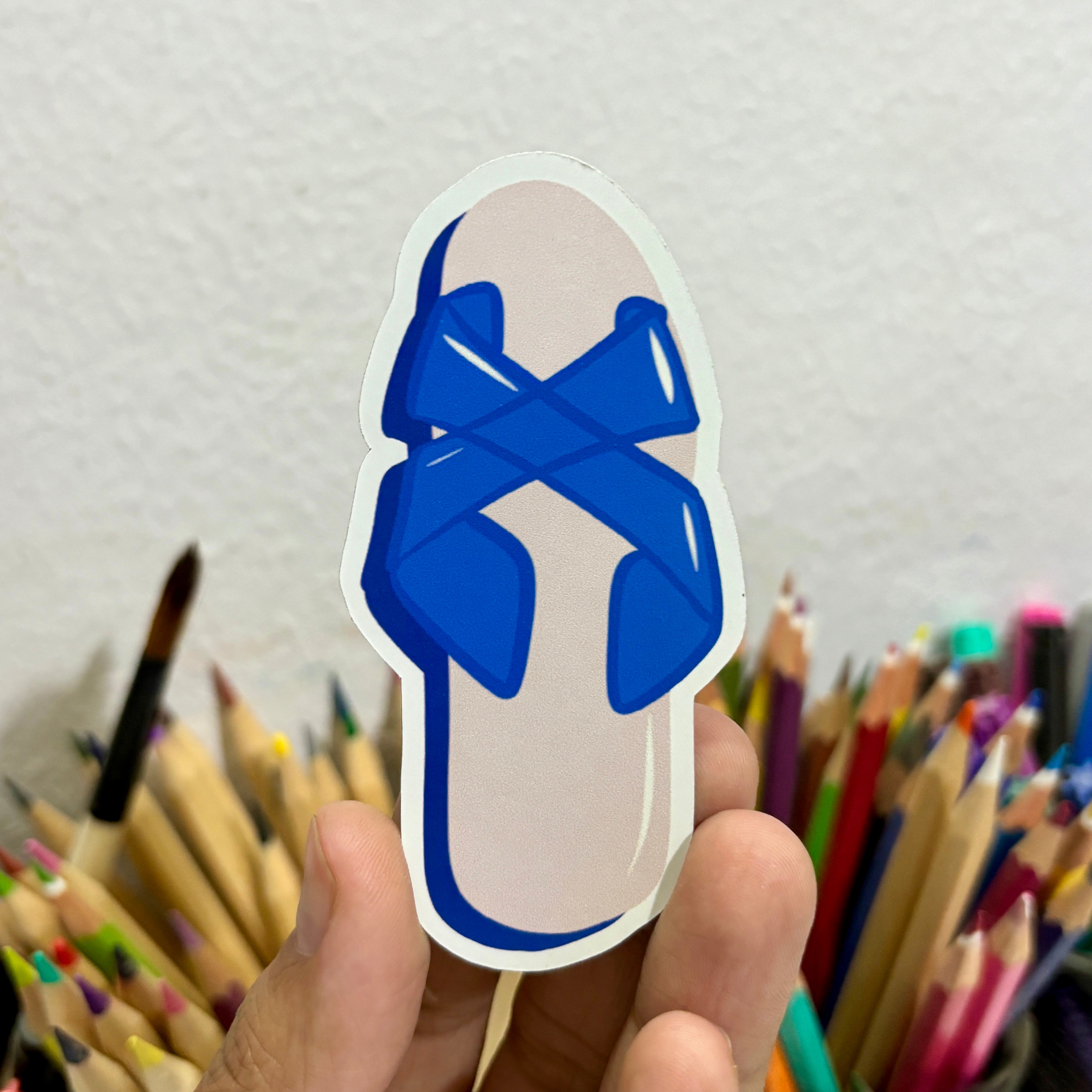 Blue slipper Magnetic Stickers