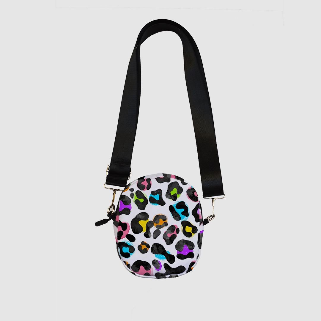 Coloured Leopard Mini Cross Bag